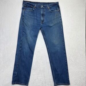 Levi's 505 Jean Mens 38x32 (Fits 26x30) Blue Regular‎ Medium Wash Pants Classic